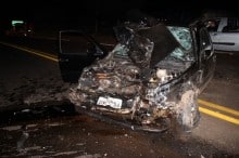 Acidente envolve quatro carros em trevo de Itabirito