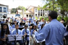 Banda na Praça anima público na Praça Gomes Freire