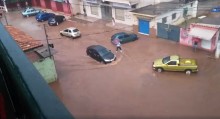 Cachoeira do Campo fica novamente alagada após chuva forte