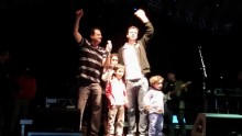 Celso e Du na festa de Águas Claras
