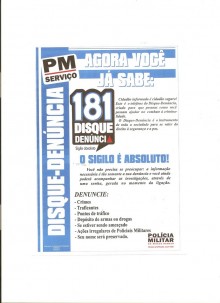 Disque denúncia promove segurança e paz
