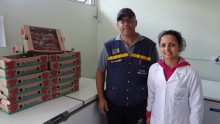 Doação de morangos a entidades filantrópicas