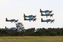 Esquadrilha da Fumaça se apresenta em Mariana