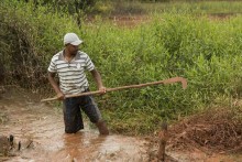Moradores organizam mutirão para limpeza de córrego em Santo Antônio do Leite