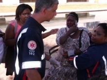 Mulher atropelada na faixa de pedestres