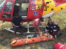 Mulher sobrevive a queda em Cachoeira de Itabirito