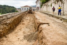 Obras na Rua Getúlio Vargas