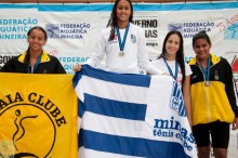 Ouro-pretana em evidência na natação nacional