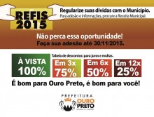 REFIS 2015 permite parcelamento de dívidas de empresas com o Município