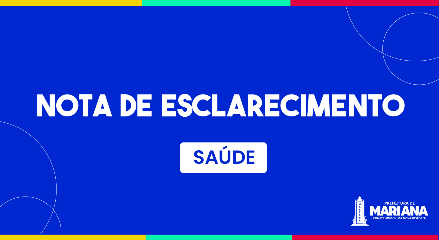 NOTA DE ESCLARECIMENTO | Saúde