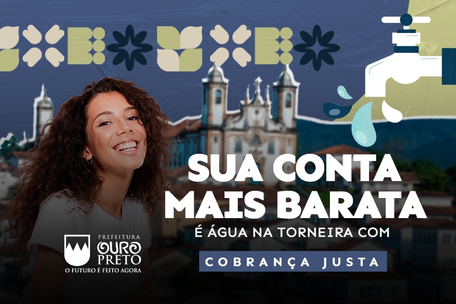 Prefeitura de Ouro Preto garante conta de água mais barata em 2025