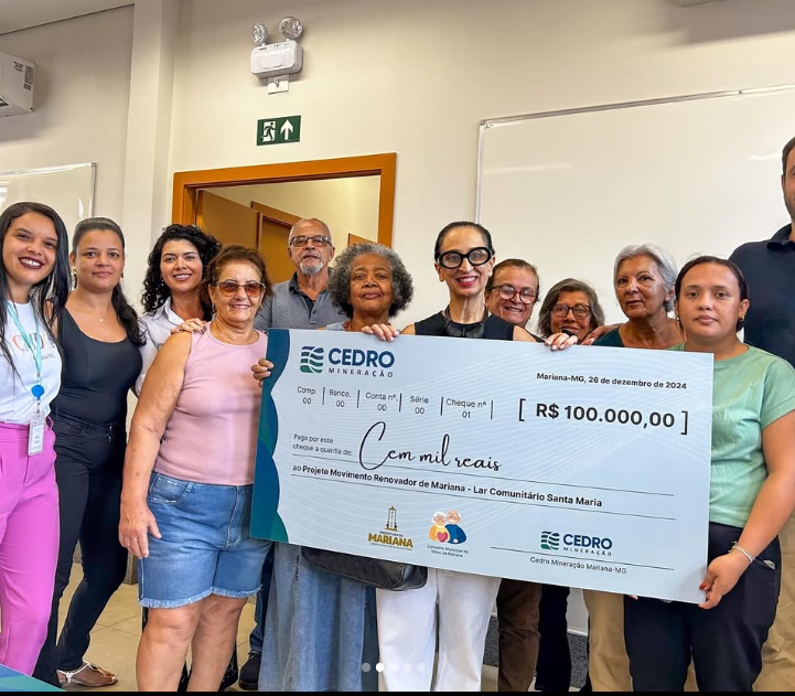 Mariana recebe R$540 mil da Cedro para assistência social