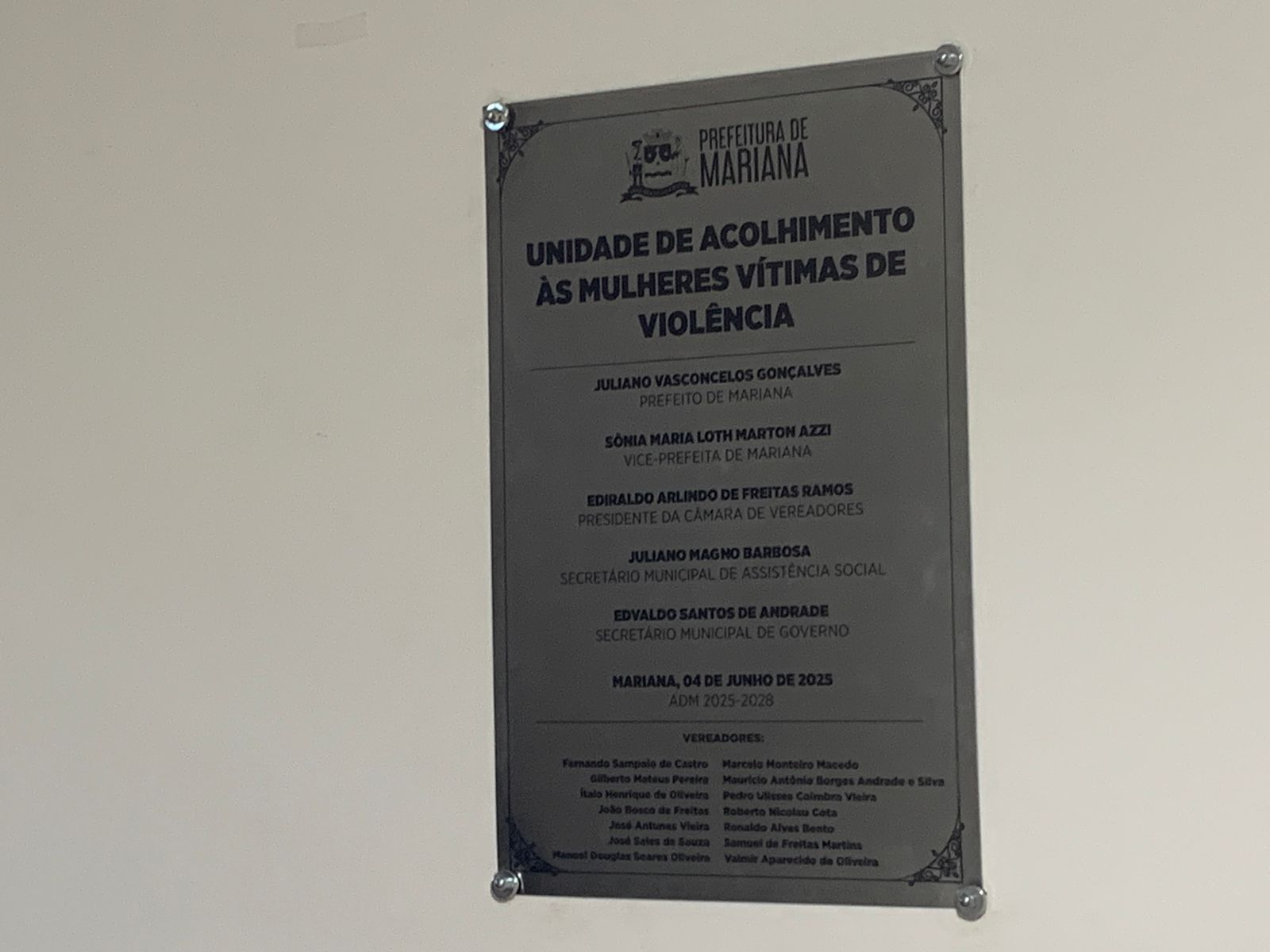 Mariana inaugura Unidade de Acolhimento às mulheres vítimas de violência