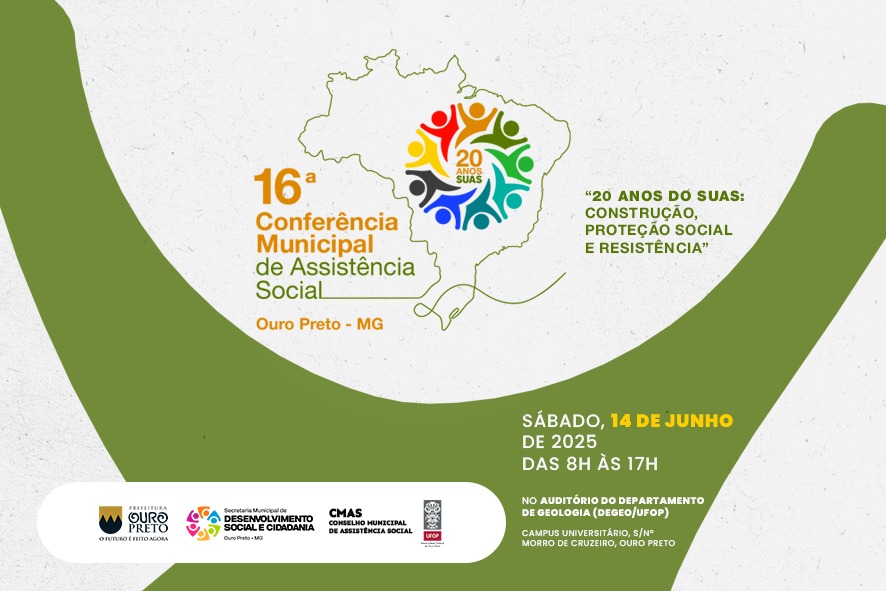 Ouro Preto realizará Conferência Municipal com foco nos 20 anos do Sistema Único de Assistência Social