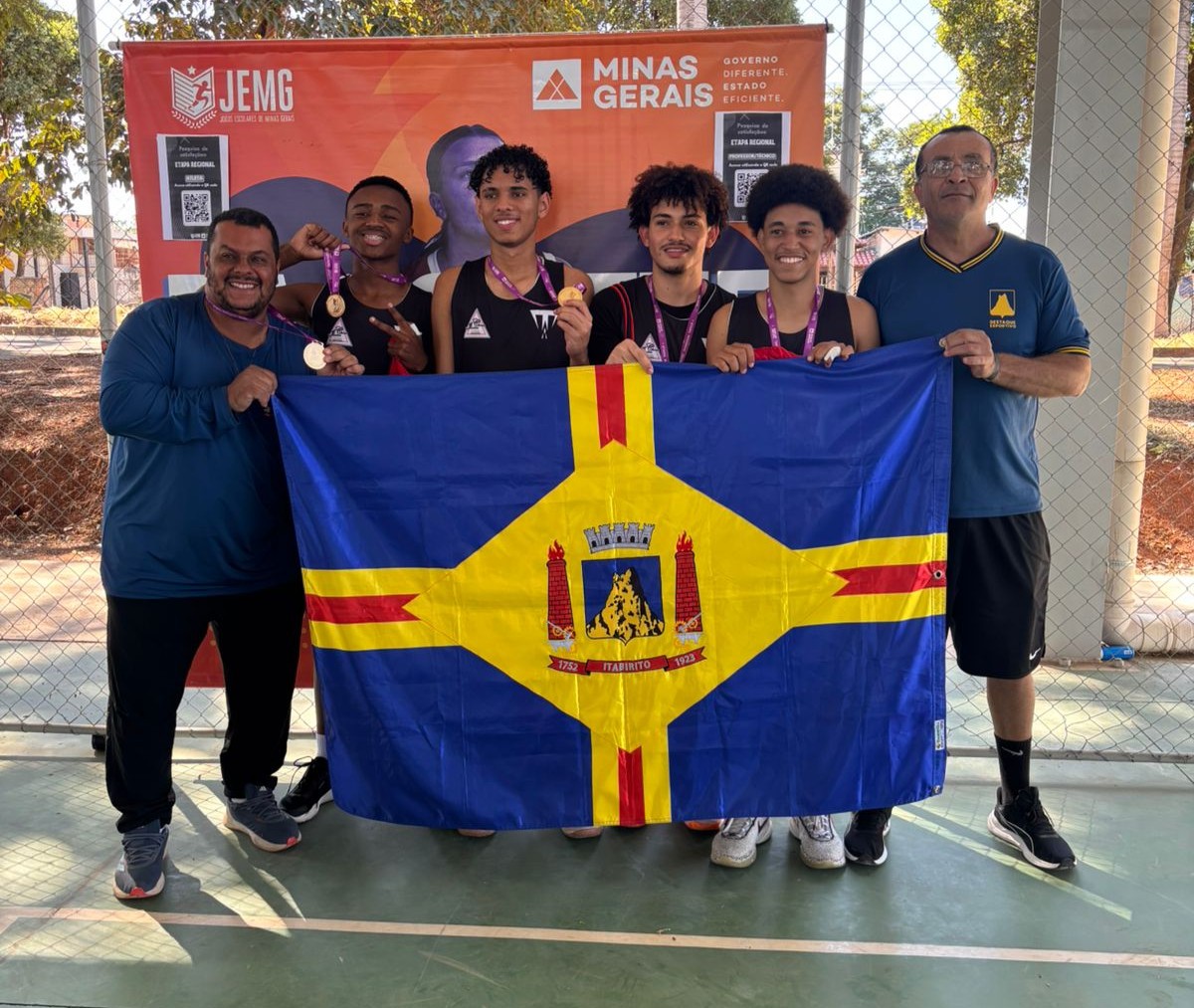 Jogos Escolares basquete 3×3 masculino de Itabirito conquista título inédito na etapa regional