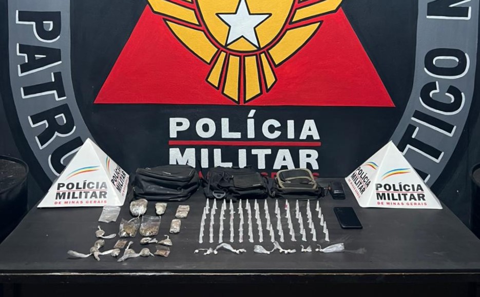 Ação da PM em Itabirito leva à prisão de homem e apreensão de adolescente por suspeita de tráfico