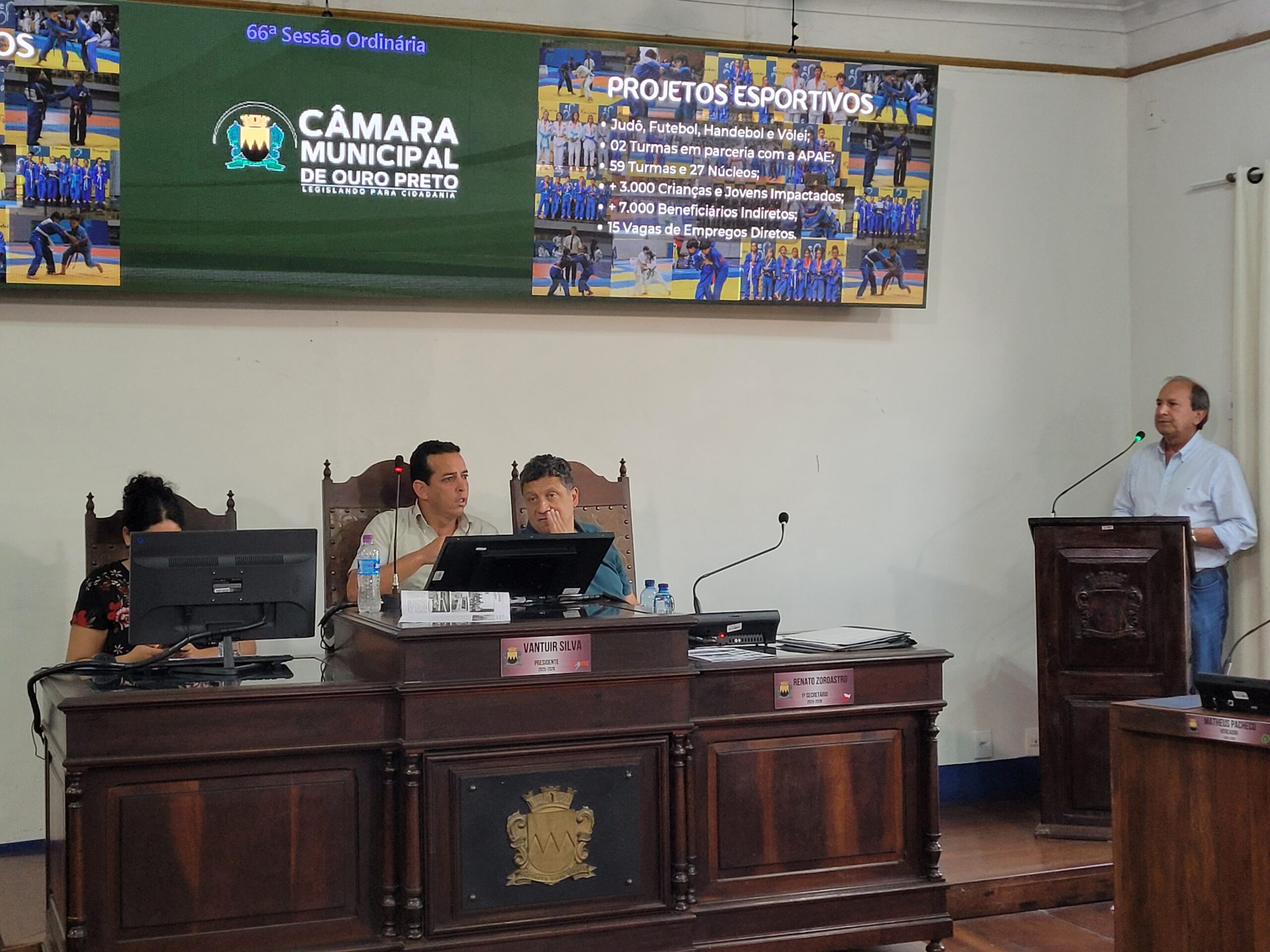 Câmara de Ouro Preto recebe representantes da Fundação Aleijadinho na Tribuna Livre
