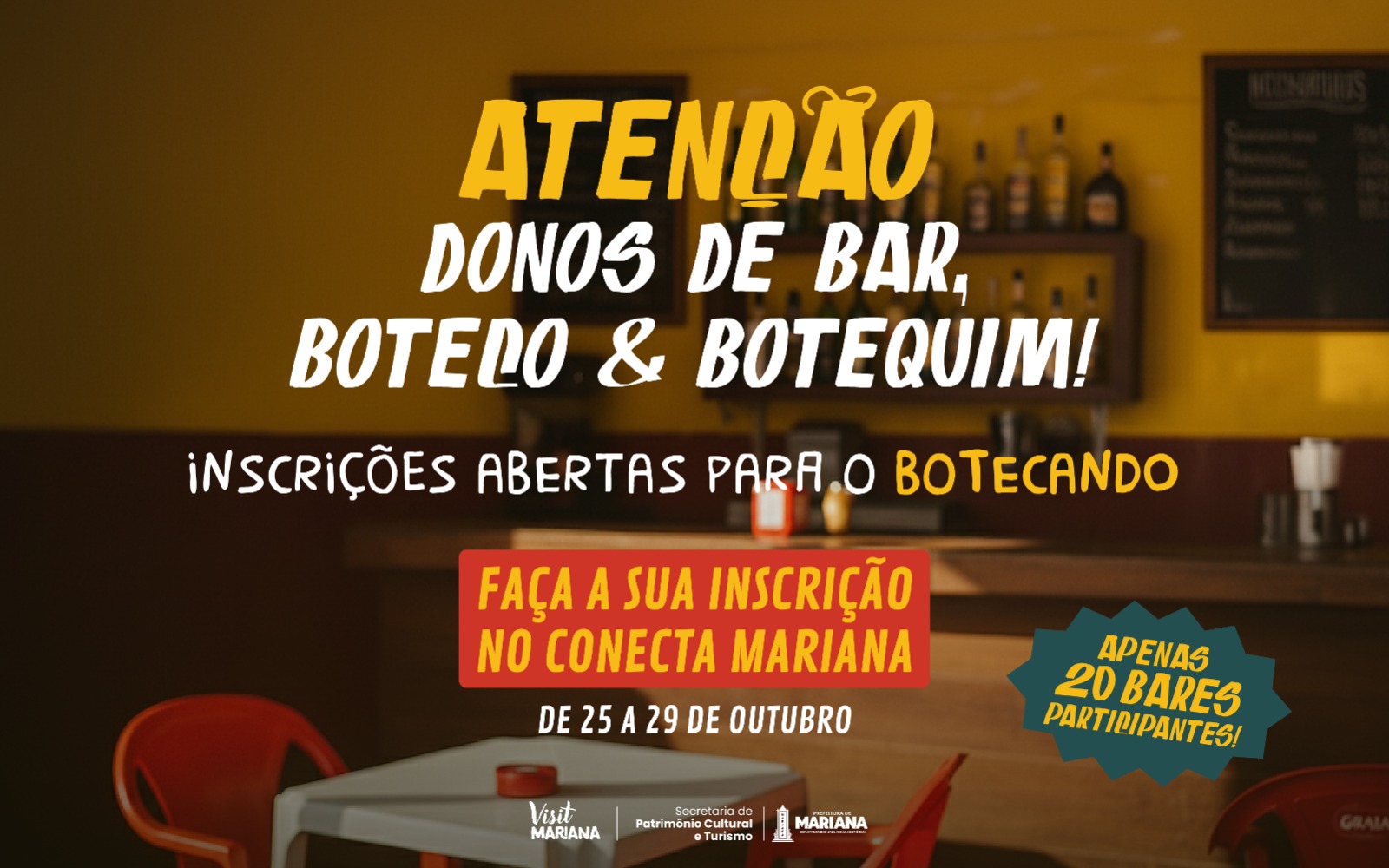Festival Botecando chega a Mariana com sabor, cultura e R$25 mil em prêmios