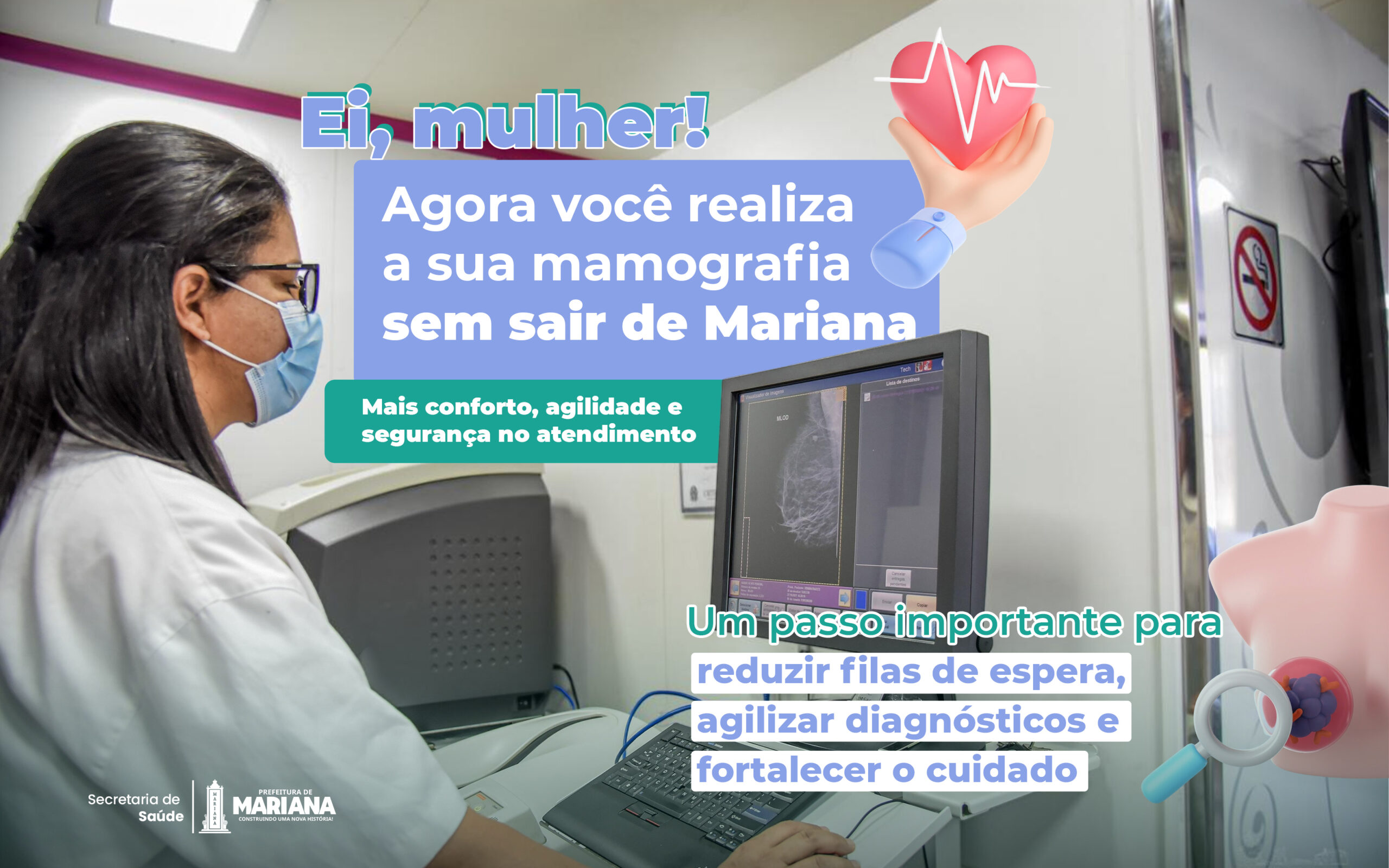Exames de mamografia passam a ser realizados em Mariana