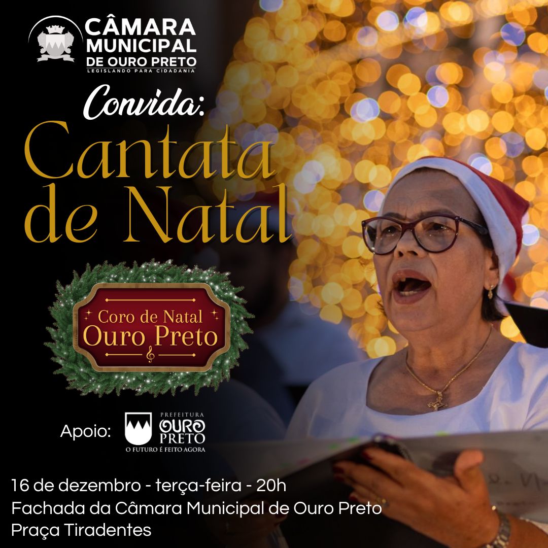 Coral natalino transforma sacadas da Câmara em palco histórico
