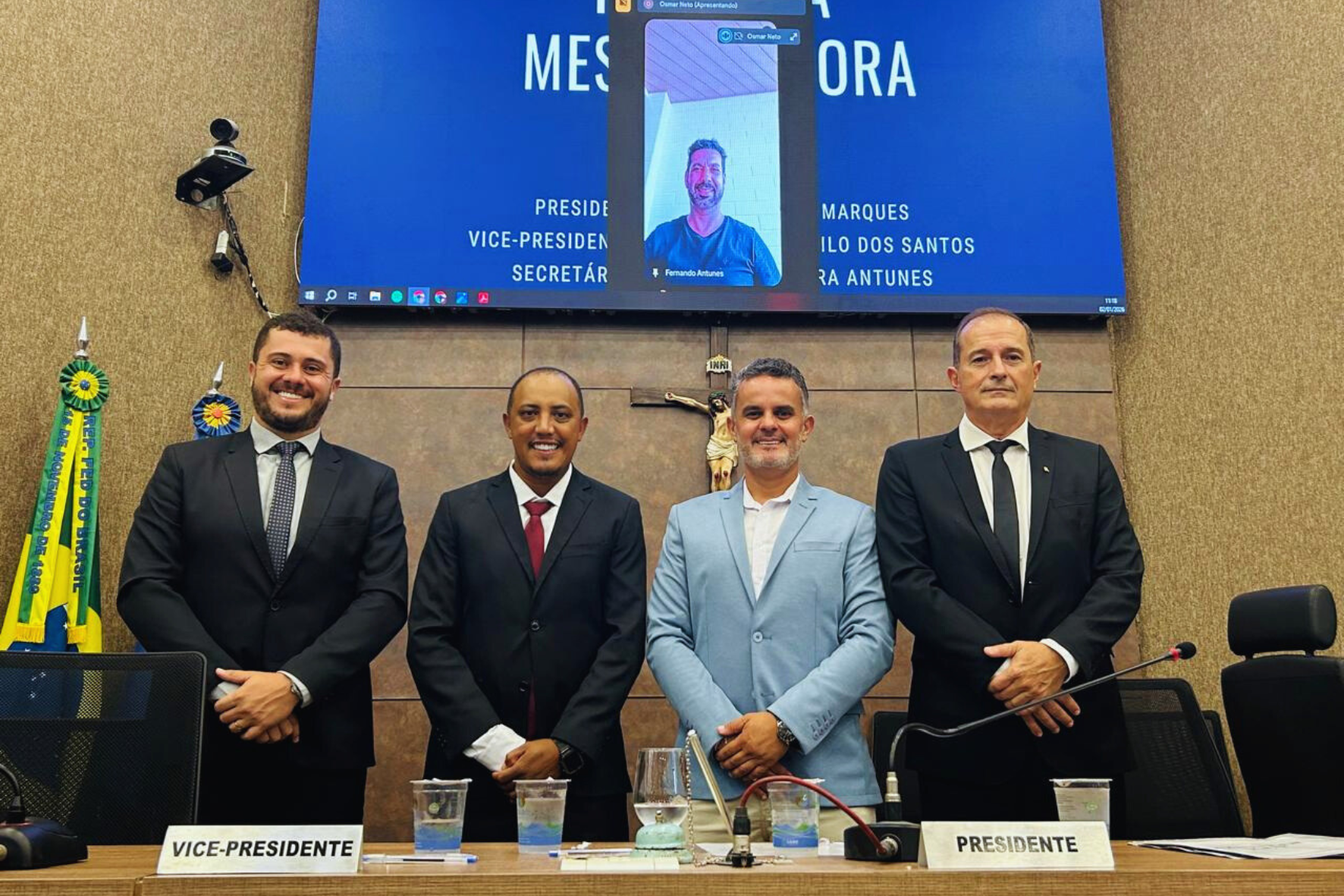 Câmara de Itabirito empossa nova Mesa Diretora para o ano de 2026