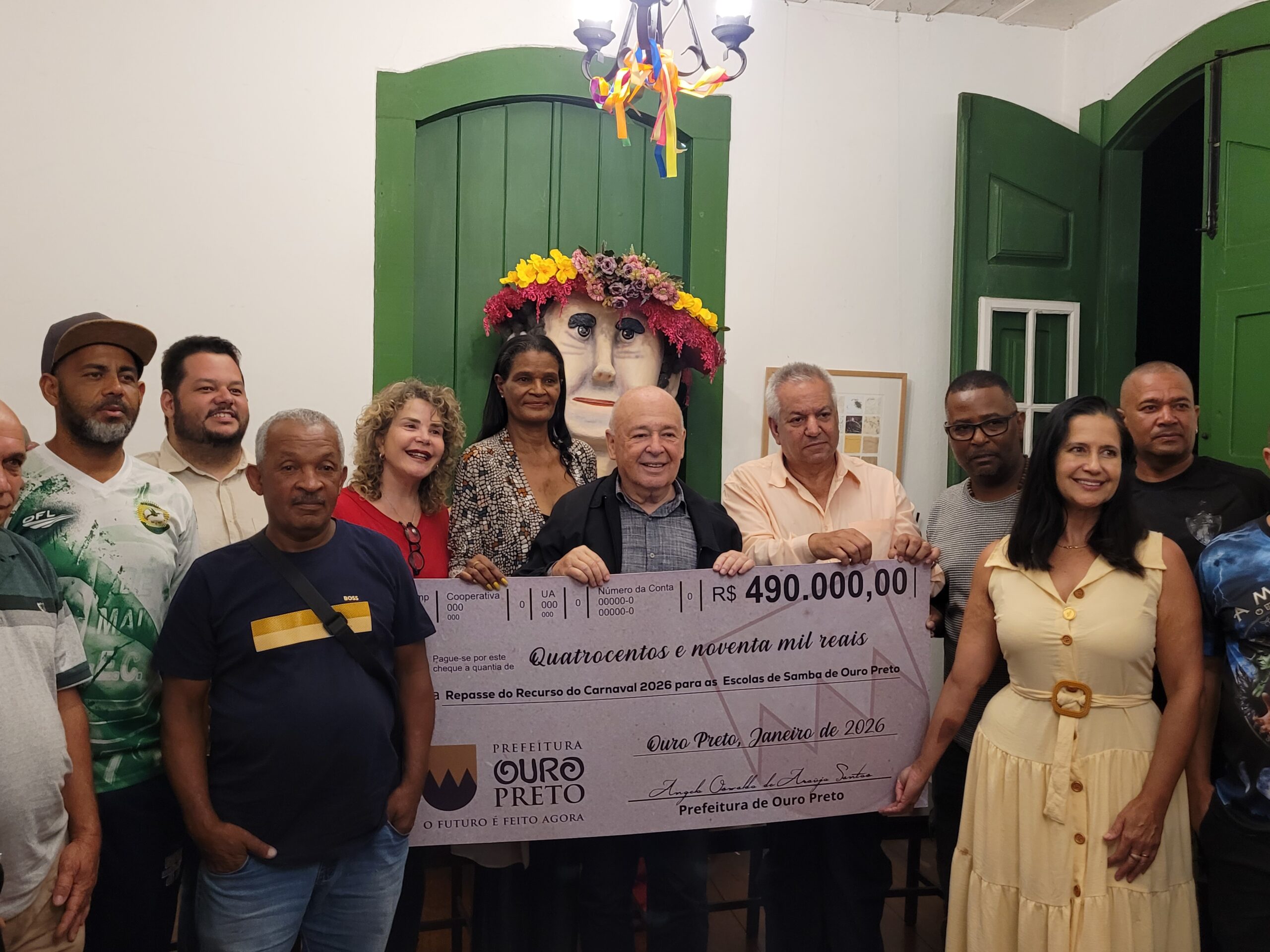 Repasse financeiro às escolas de samba inicia Carnaval 2026 em Ouro Preto