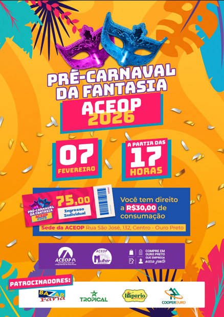 ACEOP resgata o espírito do Carnaval com prévia festiva em sua sede