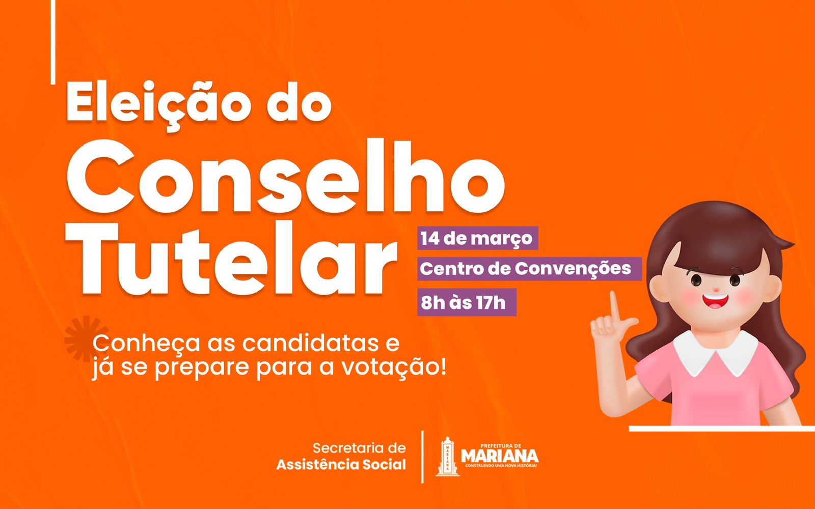 Conselho Tutelar realiza eleições para conselheiro municipal suplente
