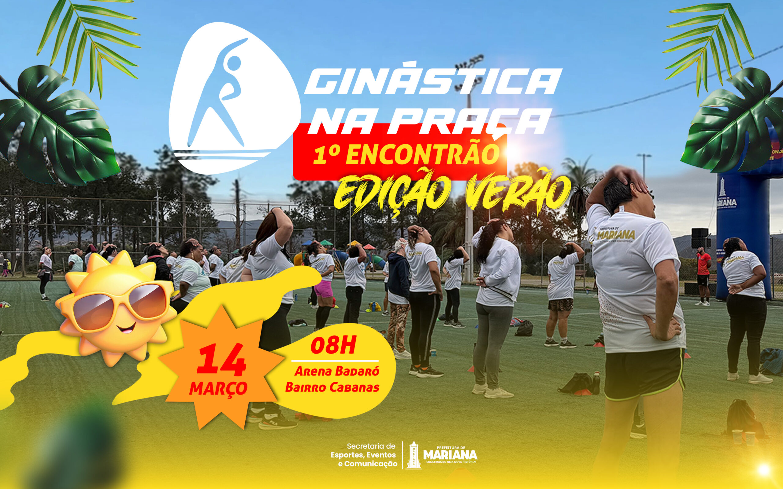 1° Encontrão do Ginástica na Praça acontece neste fim de semana, na Arena Badaró