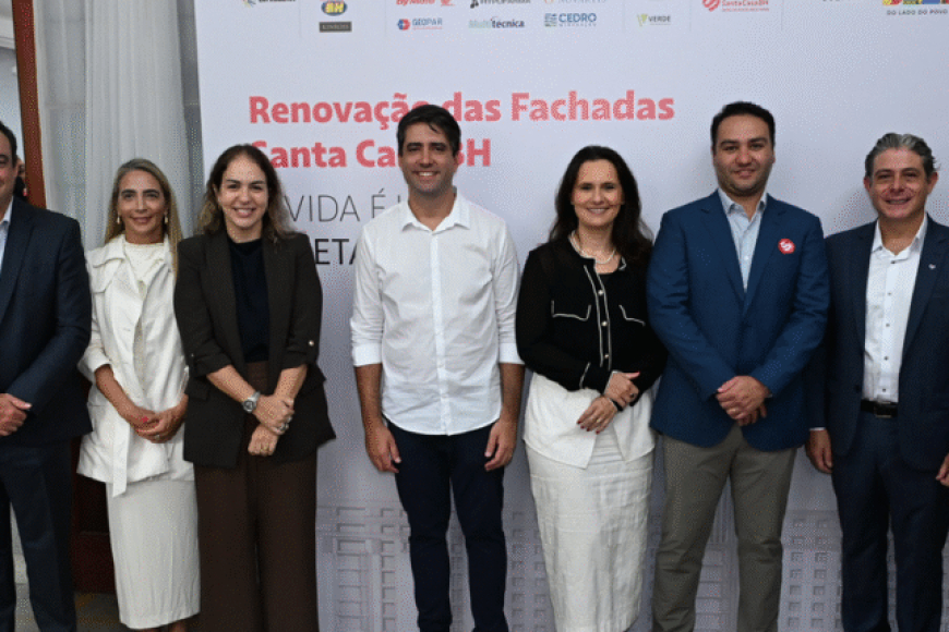 FIEMG participa de apresentação da restauração da fachada da Santa Casa BH e anuncia novos investimentos para a instituição