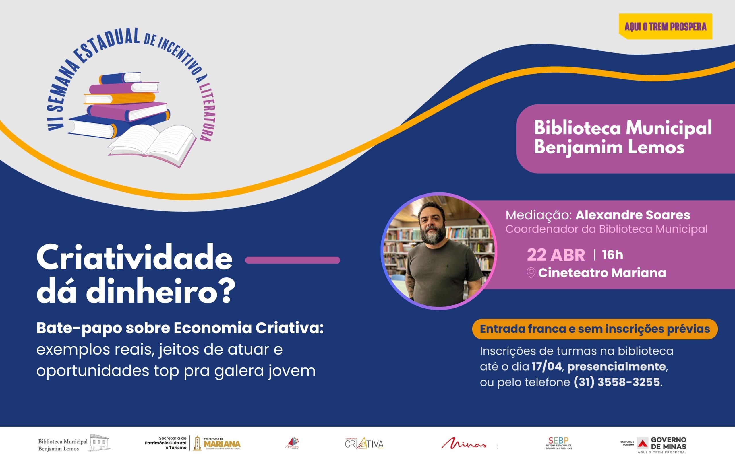 Biblioteca Municipal Benjamim Lemos promove palestra sobre economia criativa