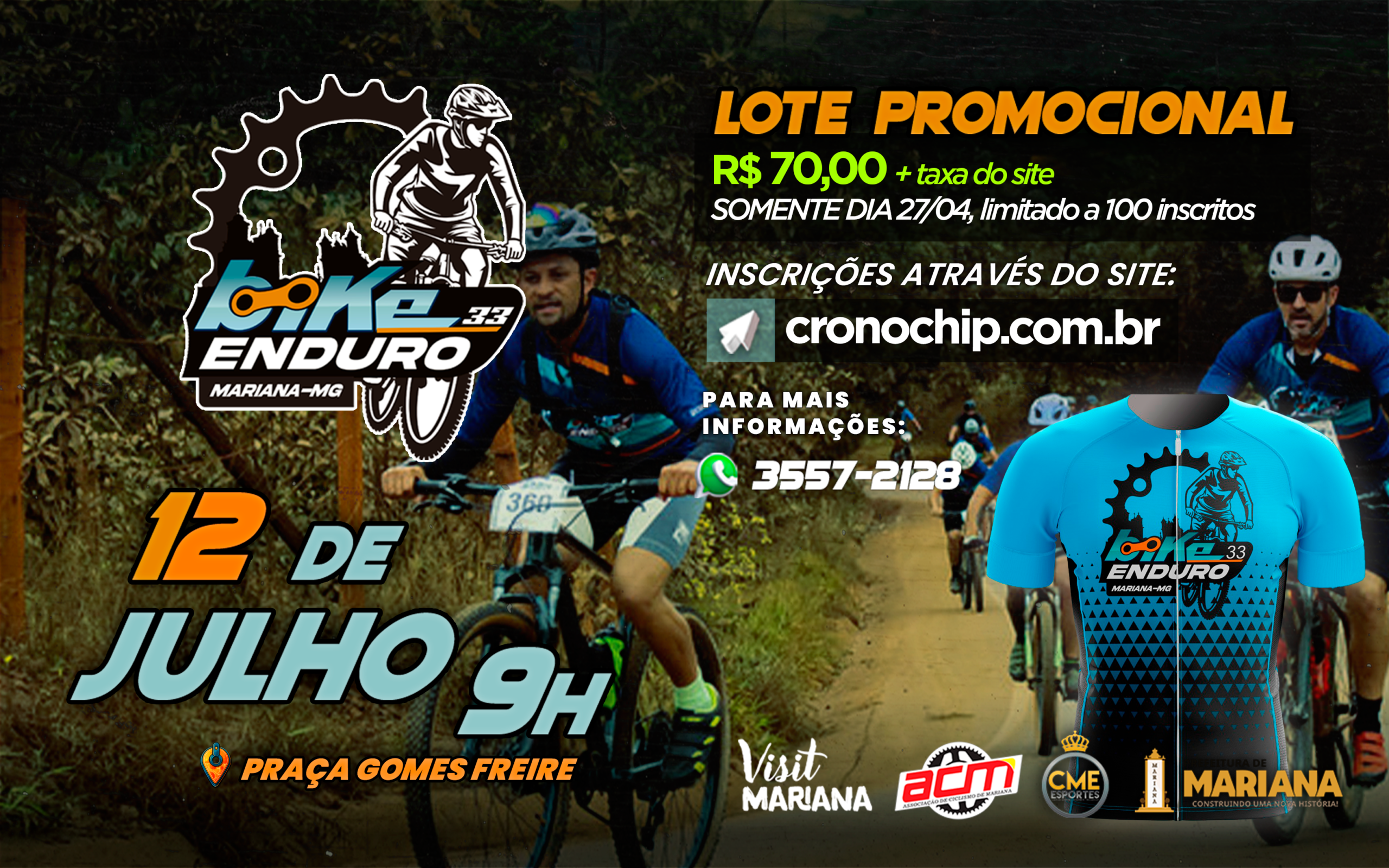 Bike Enduro Mariana 2026 abre inscrições na próxima segunda com lote promocional para 100 atletas