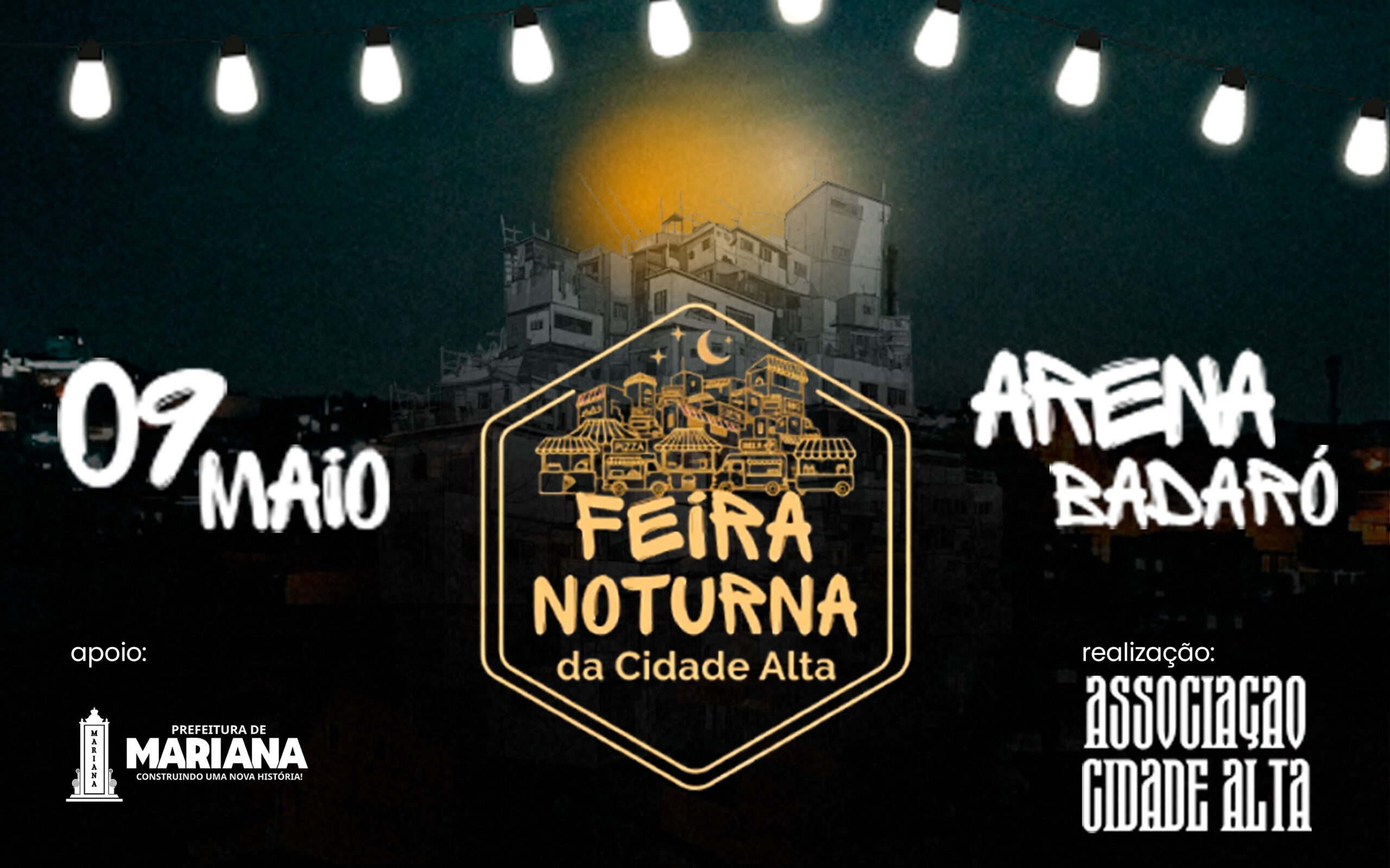 Feira Noturna da Cidade Alta acontece pela primeira vez neste sábado (9)