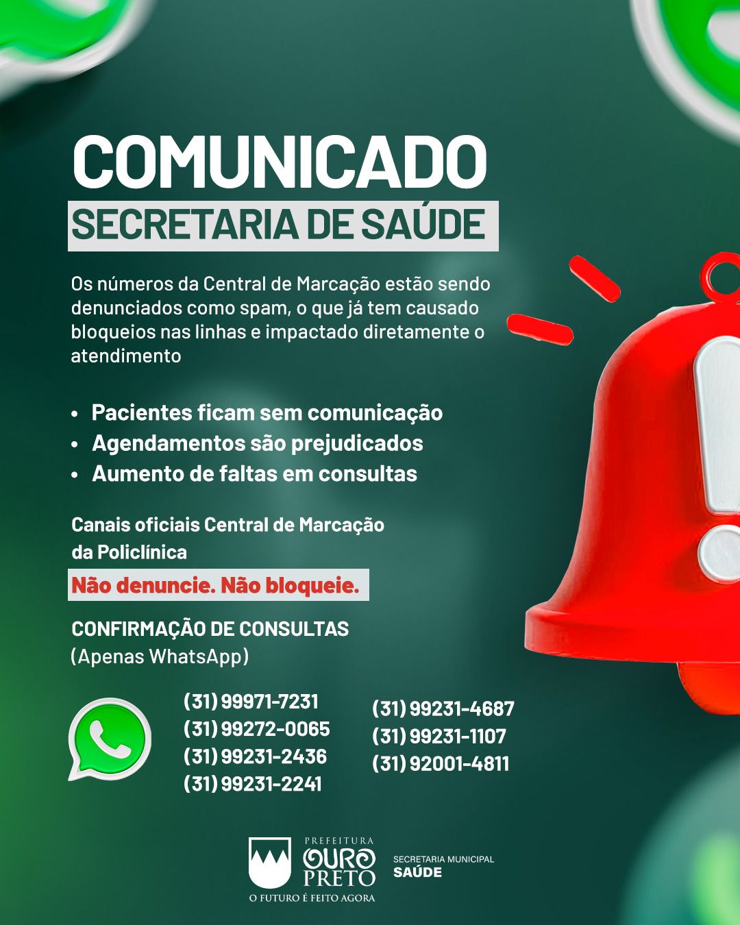 Bloqueio de números da Central de Marcação impacta atendimento na Policlínica