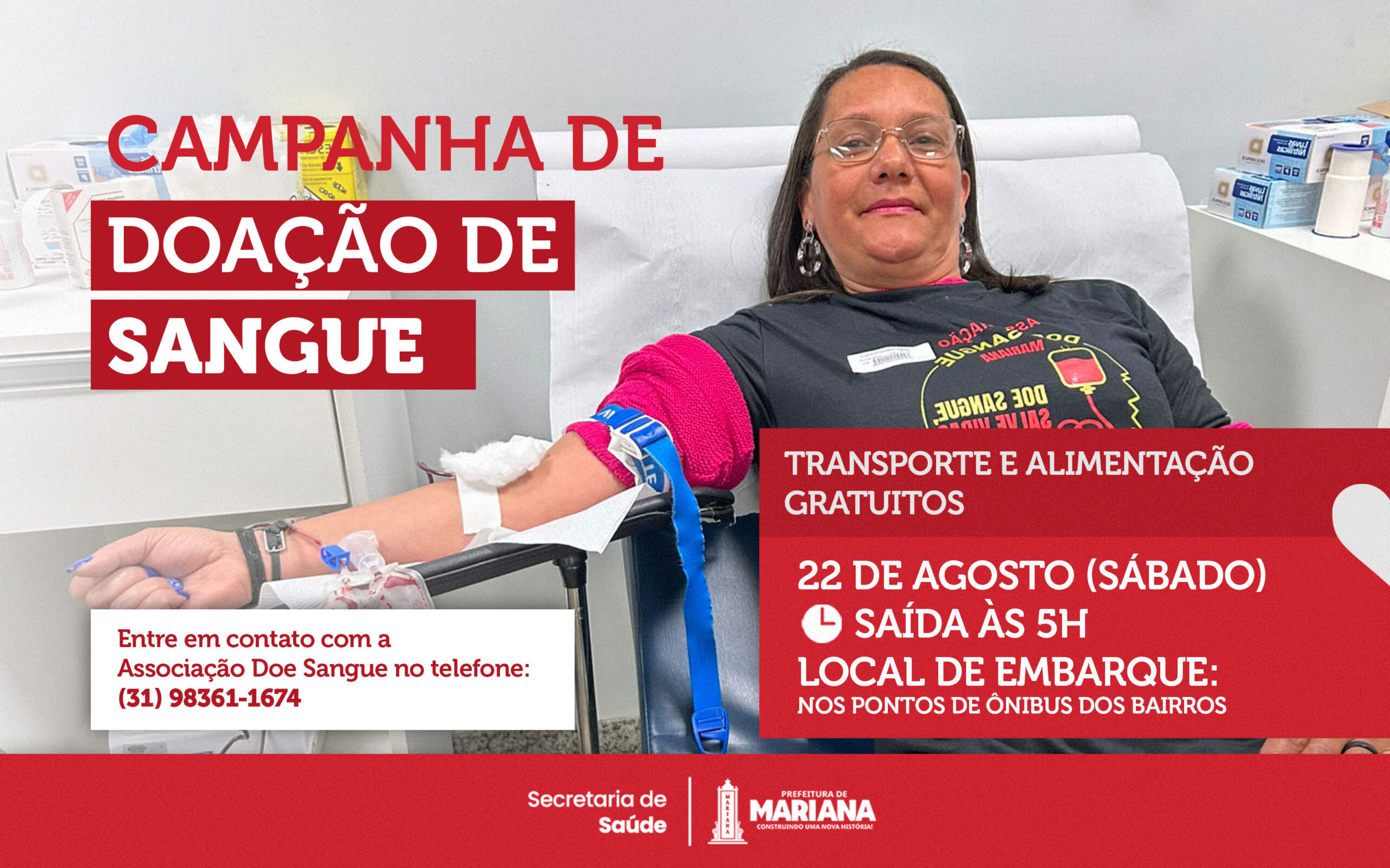 Associação Doe Sangue promove mais uma campanha de doação com destino a Belo Horizonte