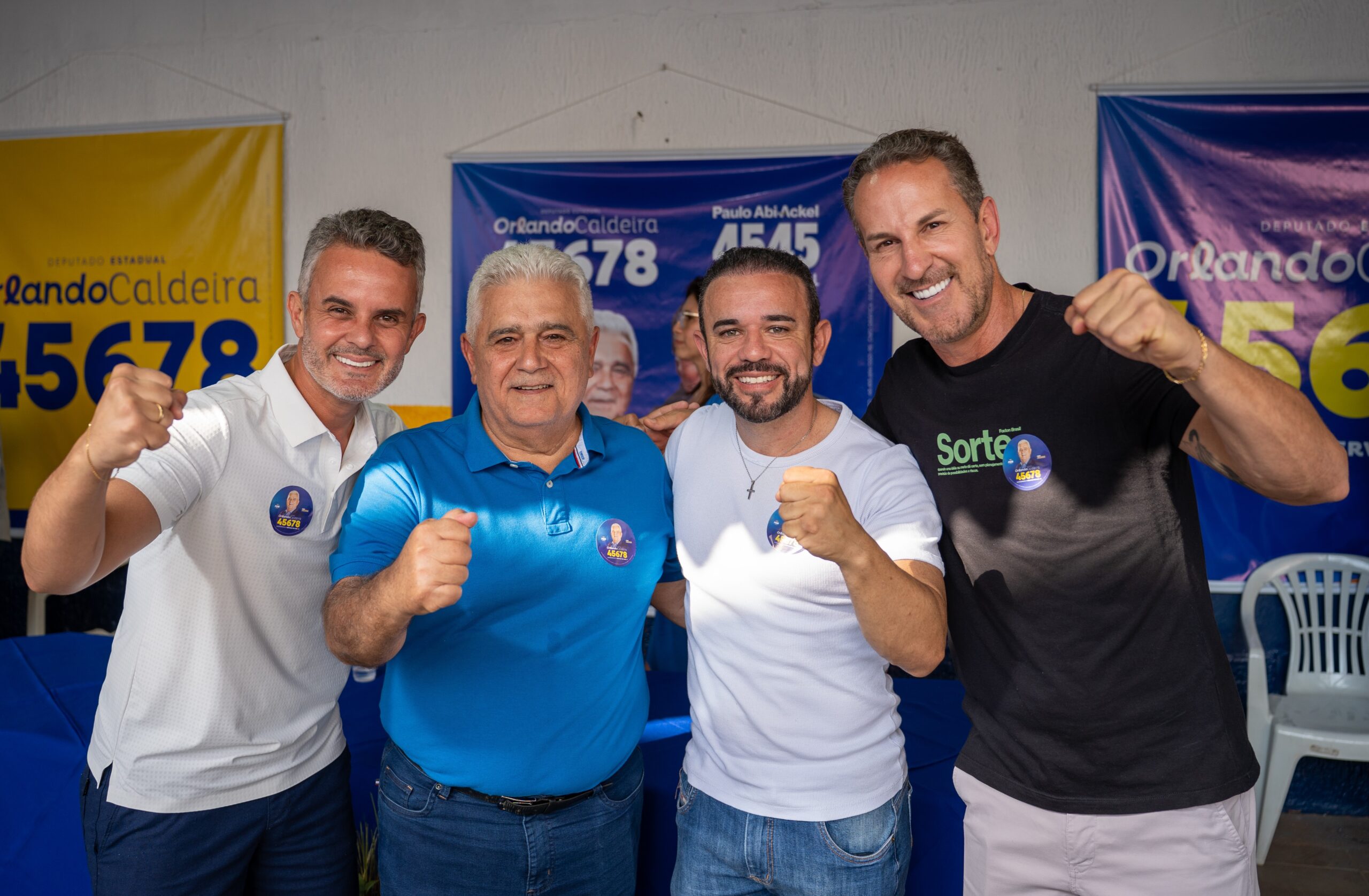 Inauguração do comitê de Orlando Caldeira e Paulo Abi-Ackel reúne centenas de apoiadores em Itabirito