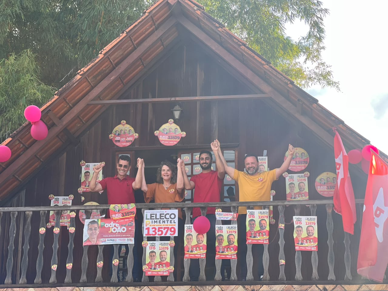 Comitê de apoio às campanhas de Padre João e Leleco Pimentel é inaugurado em Cachoeira do Campo