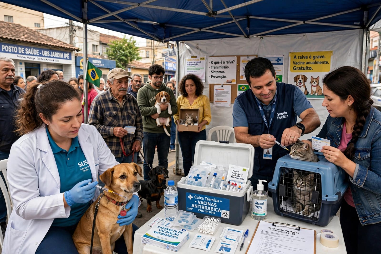 Campanha de Vacinação Antirrábica Animal tem início pelos distritos