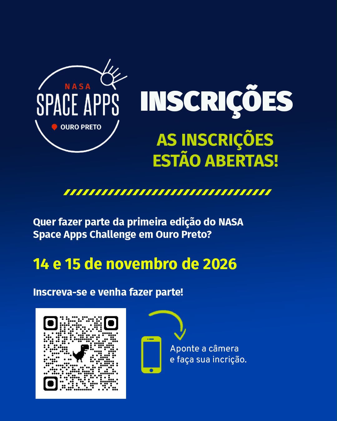 Ouro Preto participa pela primeira vez do NASA Space Apps Challenge em novembro