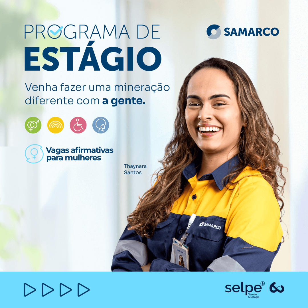 Samarco lança Programa de Estágio 2027 com vagas afirmativas para mulheres