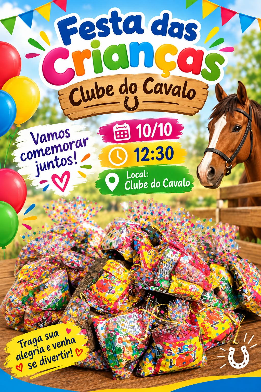 Clube do Cavalo realiza Festa das Crianças neste sábado em Cachoeira do Campo